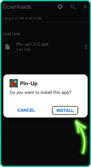 Pin-Up Install Android